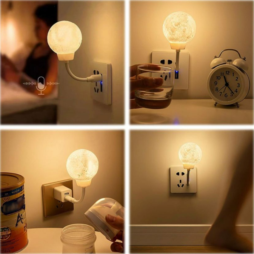 Lampara Luz Led Luna Con Usb